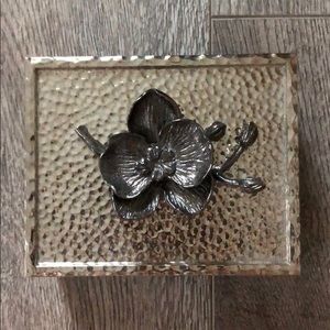 Michael Aram autographed orchid small jewelry box